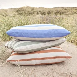 Compliments Udendørs|Puder>Outdoor Stripe Cushion Blue 45x45 cm