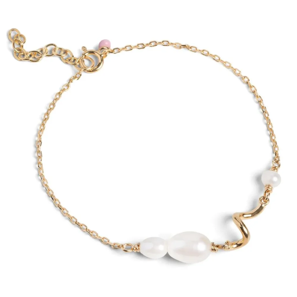 Dame Enamel Copenhagen Accessories|Smykker>Bracelet Pearlie Twist Gold-Plated