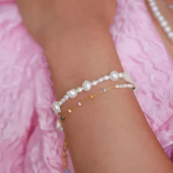 Dame Enamel Copenhagen Accessories|Smykker>Bracelet Pearlie Gold-Plated