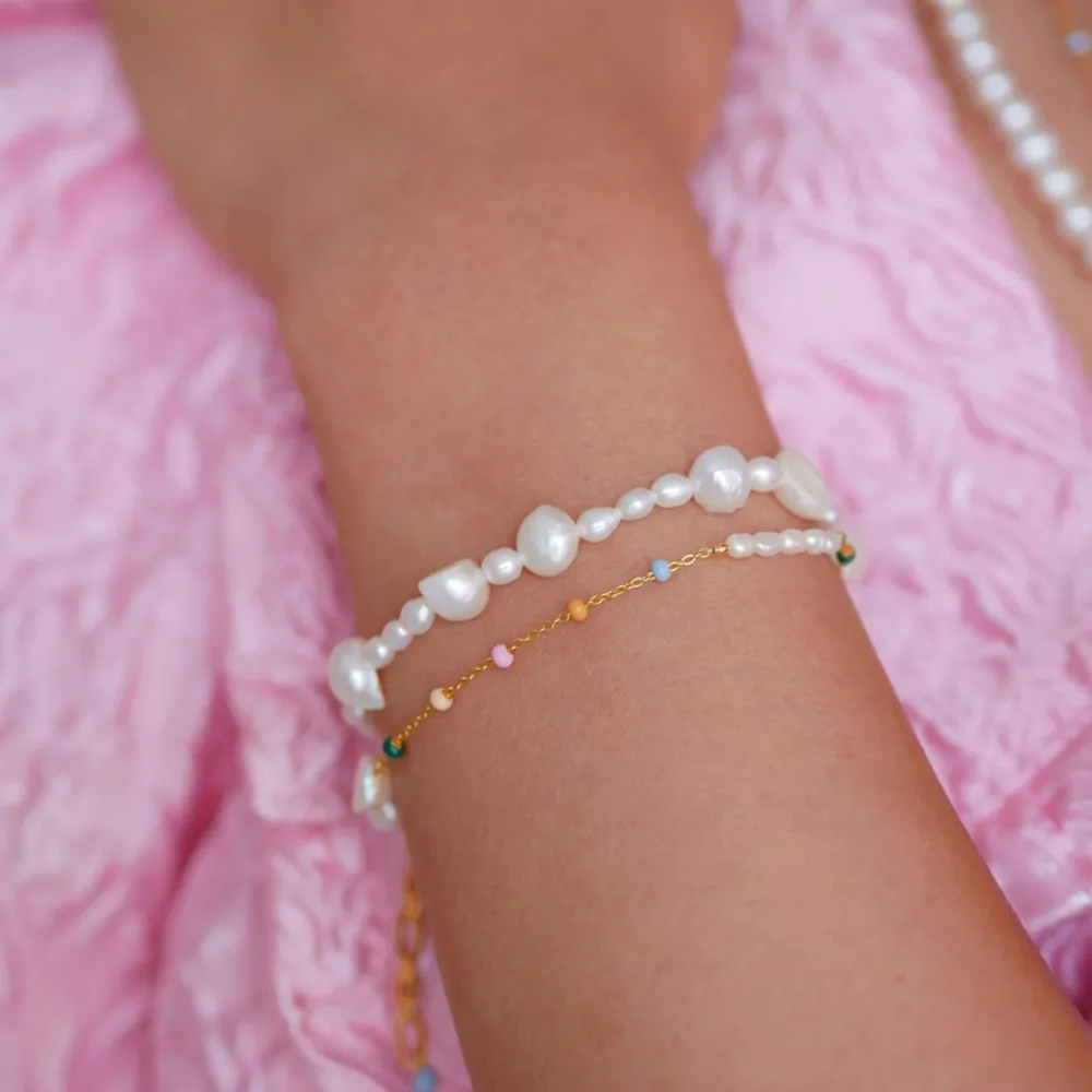 Dame Enamel Copenhagen Accessories|Smykker>Bracelet Pearlie Gold-Plated