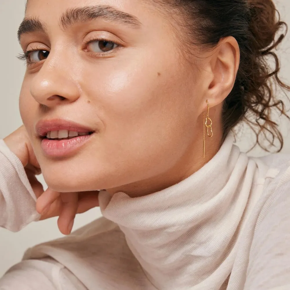 Dame Enamel Copenhagen Accessories|Smykker>Earrings Organic Double Circle Gold-Plated