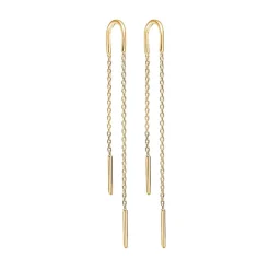 Dame Enamel Copenhagen Accessories|Smykker>Hoop Chain Earrings Gold-Plated