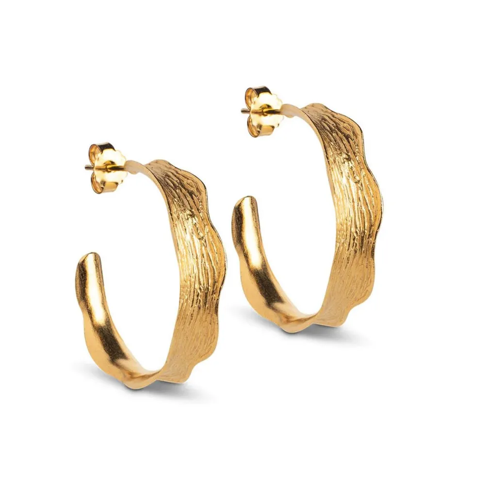 Dame Enamel Copenhagen Accessories|Smykker>Hoops Ane Large Gold-Plated