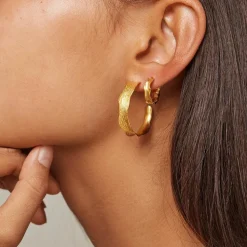 Dame Enamel Copenhagen Accessories|Smykker>Hoops Ane Large Gold-Plated