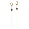 Dame Enamel Copenhagen Accessories|Smykker>Hoops Jana Light Yellow/Pearl/Brown Gold-Plated