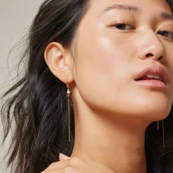 Dame Enamel Copenhagen Accessories|Smykker>Hoops Jana Light Yellow/Pearl/Brown Gold-Plated