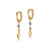 Dame Enamel Copenhagen Accessories|Smykker>Hoops Moa Steel Blue Gold-Plated