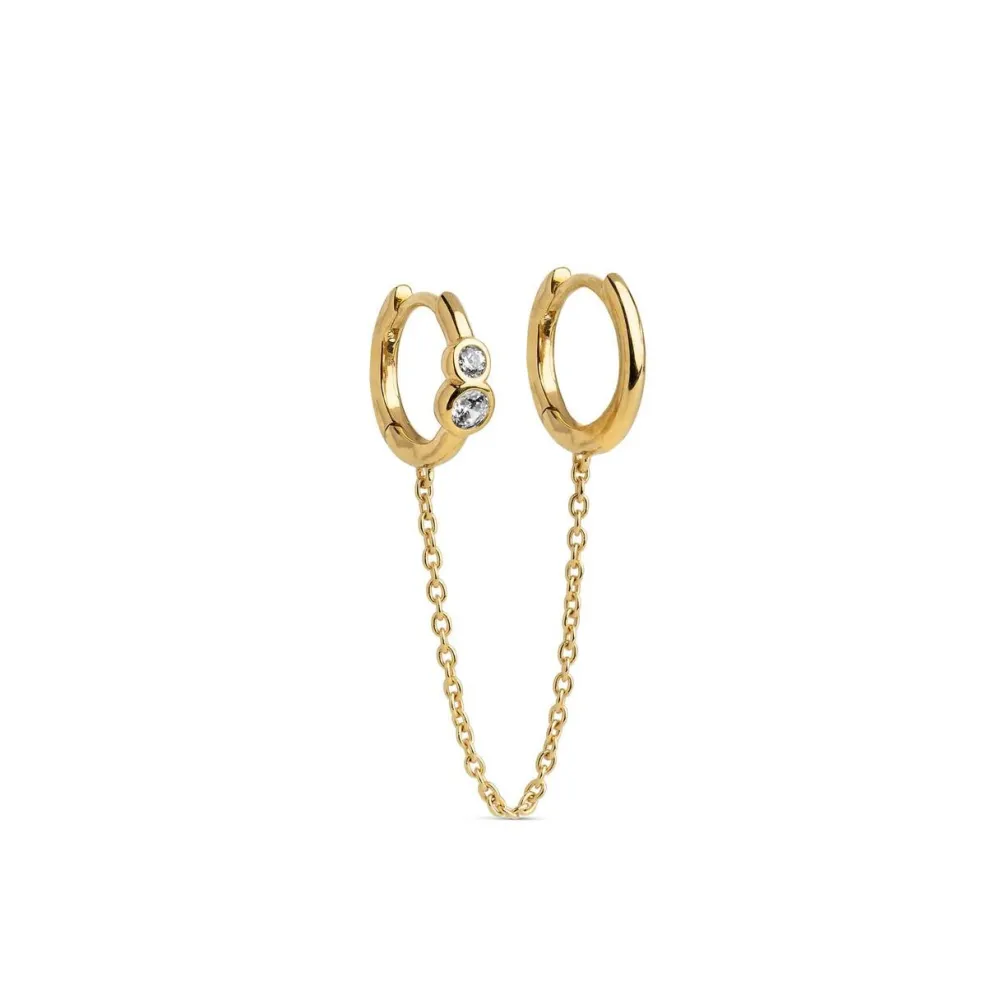 Dame Enamel Copenhagen Accessories|Smykker>Hoops Nova Chain One Piece Gold-Plated