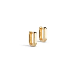 Dame Enamel Copenhagen Accessories|Smykker>Hoops Square Gold-Plated