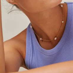Dame Enamel Copenhagen Accessories|Smykker>Necklace Brielle Gold-Plated