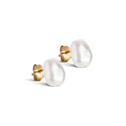 Dame Enamel Copenhagen Accessories|Smykker>Studs Baroque Pearl Gold-Plated