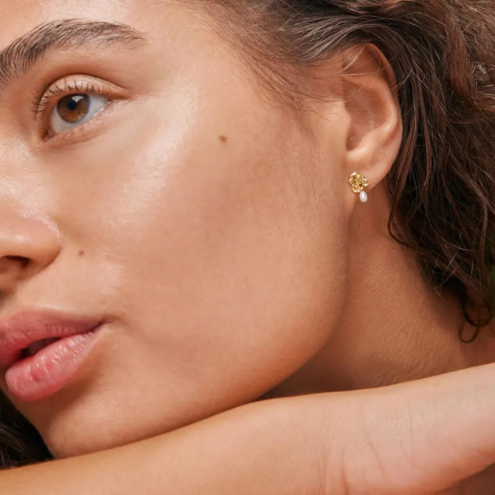 Dame Enamel Copenhagen Accessories|Smykker>Studs Mio Pearl Gold-Plated