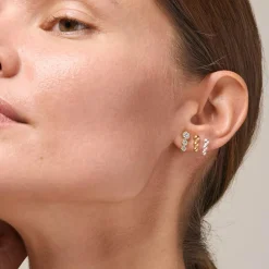 Dame Enamel Copenhagen Accessories|Smykker>Studs Trinity CZ Gold-Plated