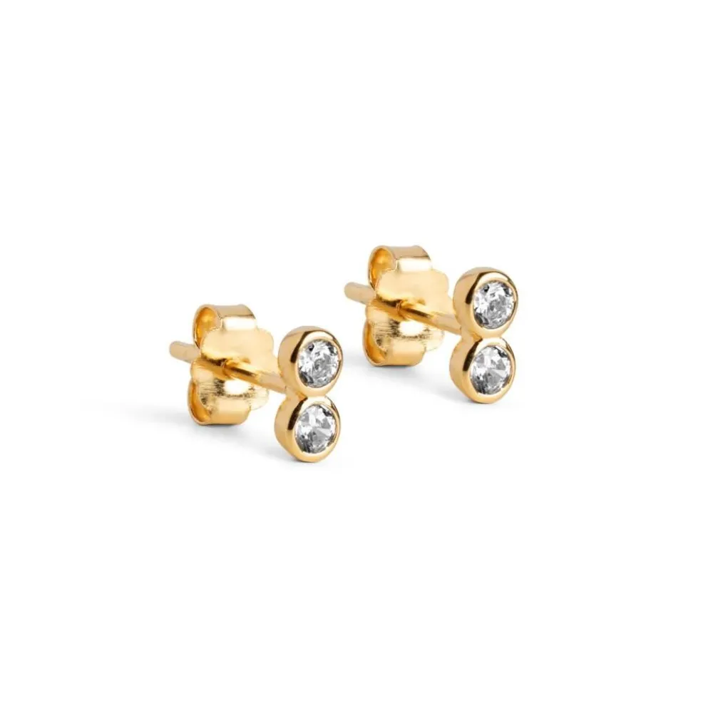 Dame Enamel Copenhagen Accessories|Smykker>Studs Twin CZ Gold-Plated