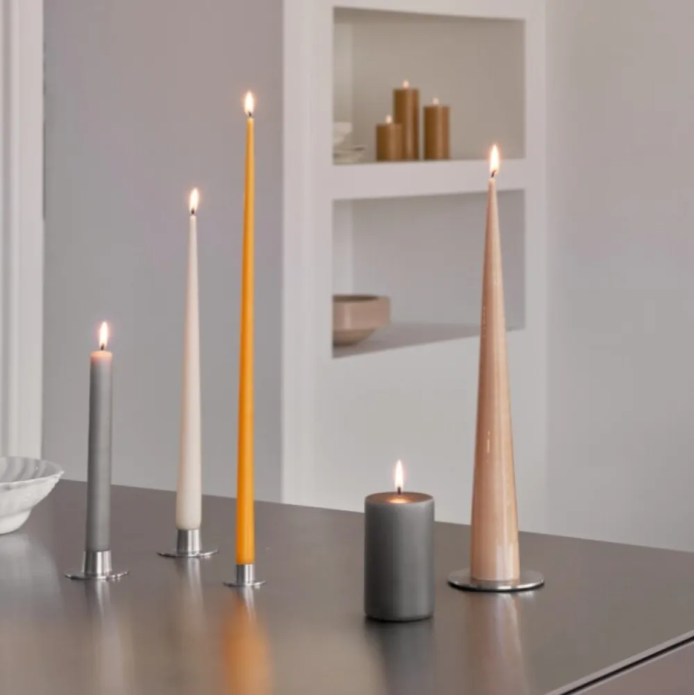 Ester & Erik Adventsstager|Lysestager>Lyseplatte Blank Sølv Lille