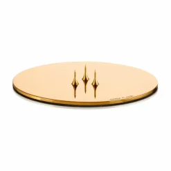 Ester & Erik Adventsstager|Lysestager>Lyseplatte Blank Guld Lille