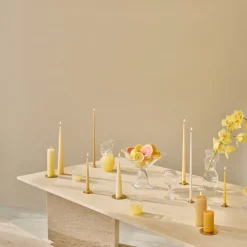 Ester & Erik Julepynt|Adventsstager>Lyseplatte Børstet Guld Lille