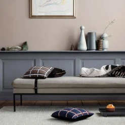 Stue|Puder>Ferm Living Salon Cushion Checked Taupe