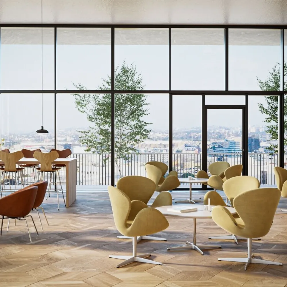 Fritz Hansen Borde>A203 Super-Cirkulær Sofabord