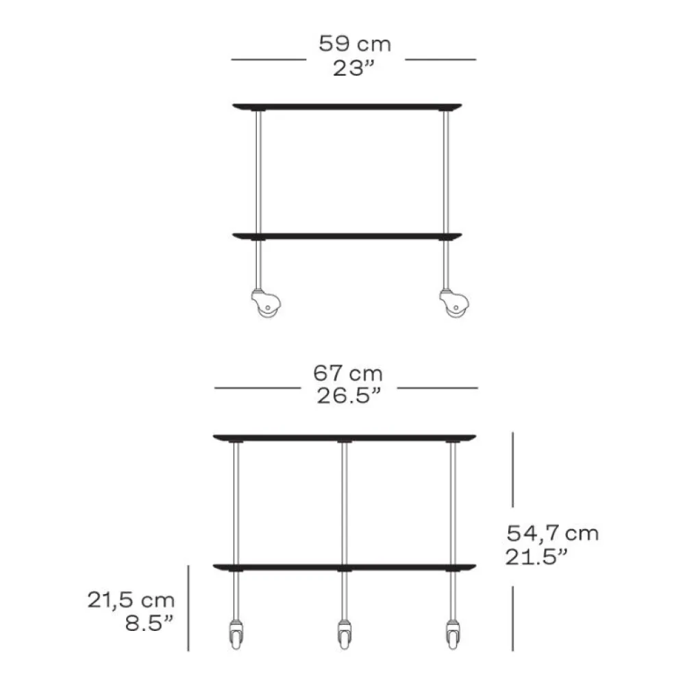 Fritz Hansen Stue>AJ Trolley Valnød