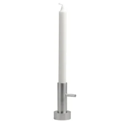Fritz Hansen Lysestager>Candleholder Single No. 1 Stainless Steel