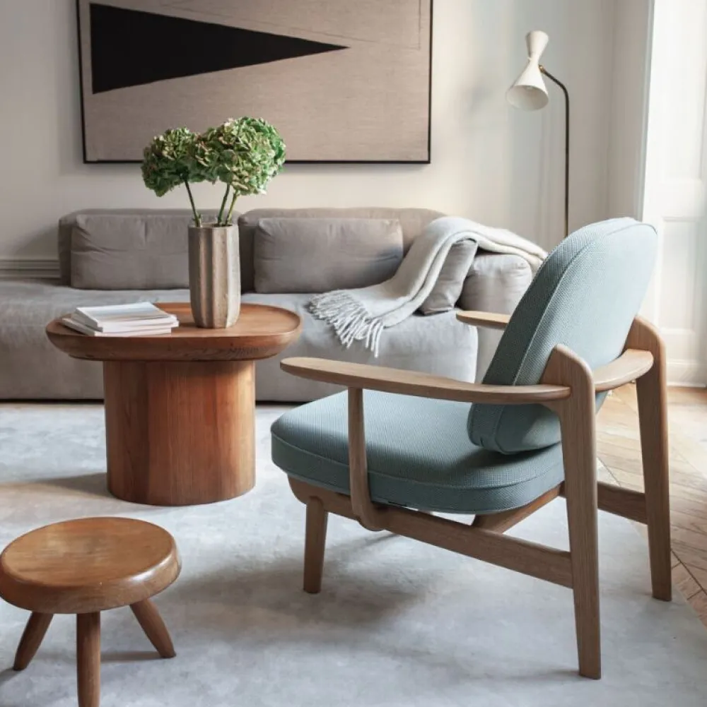 Fritz Hansen Stue|Stole>JH97 Fred Lænestol Re-Wool Stof