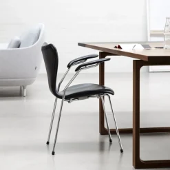Fritz Hansen Køkken|Kontor>Serie 7 Armstol Fuldpolstret Læder