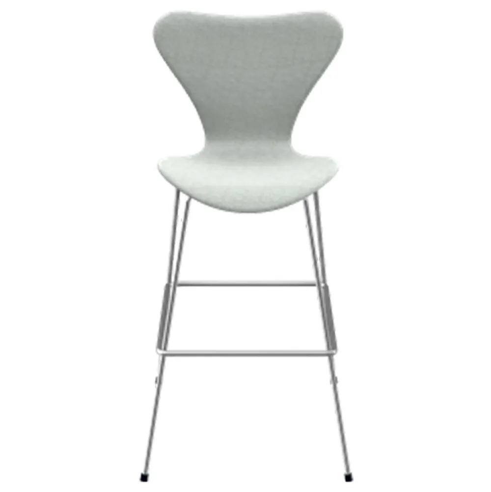 Fritz Hansen Køkken|Stole>Serie 7 Lav Barstol Fuldpolstret Stof