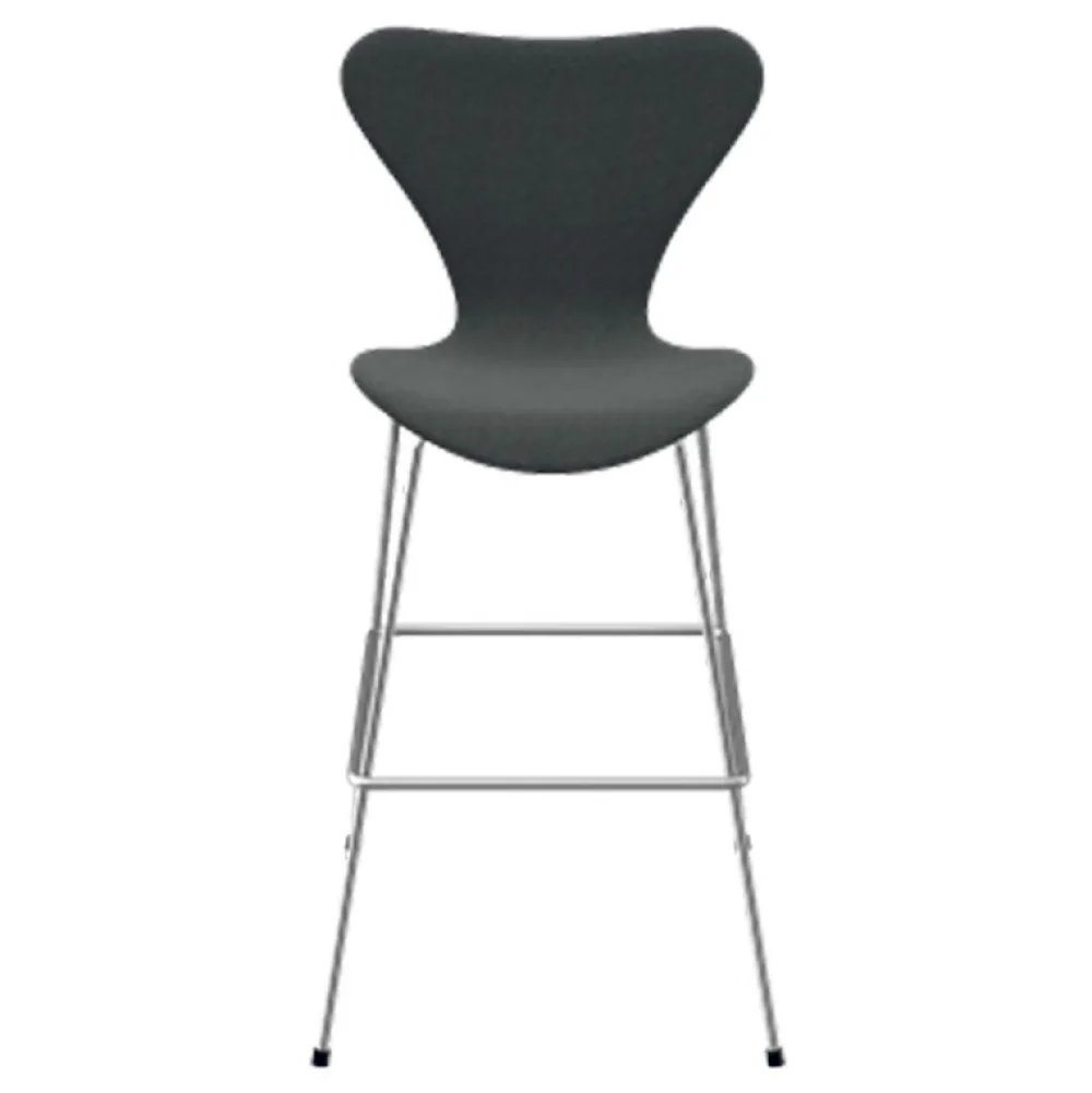 Fritz Hansen Køkken|Stole>Serie 7 Lav Barstol Fuldpolstret Stof