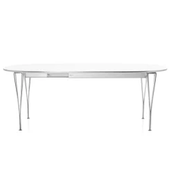 Fritz Hansen Køkken|Borde>Super-Ellipse Bord Med Udtræk B620