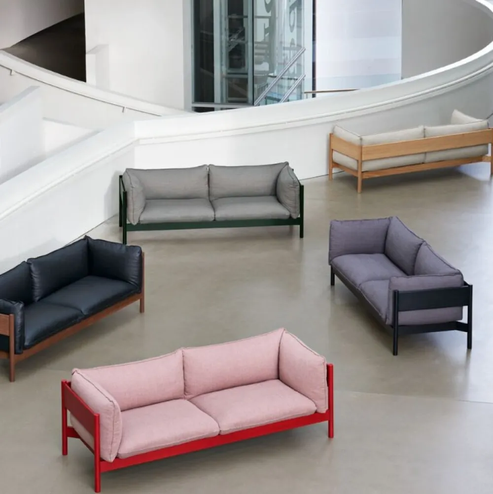 Hay Sofaer|Stue>Arbour 3-Pers. Sofa Olieret Valnød & Sort Nevada Læder
