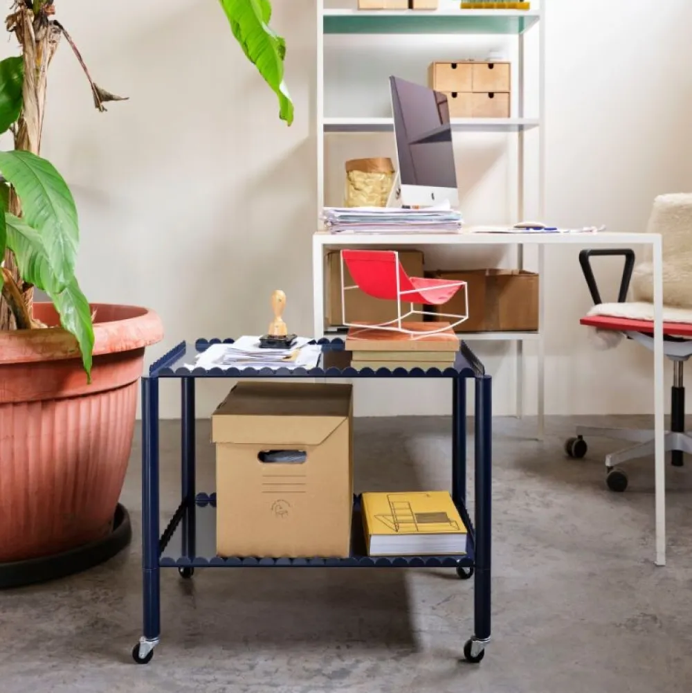 Hay Køkken|Kontor>Arcs Trolley Low Steel Blue