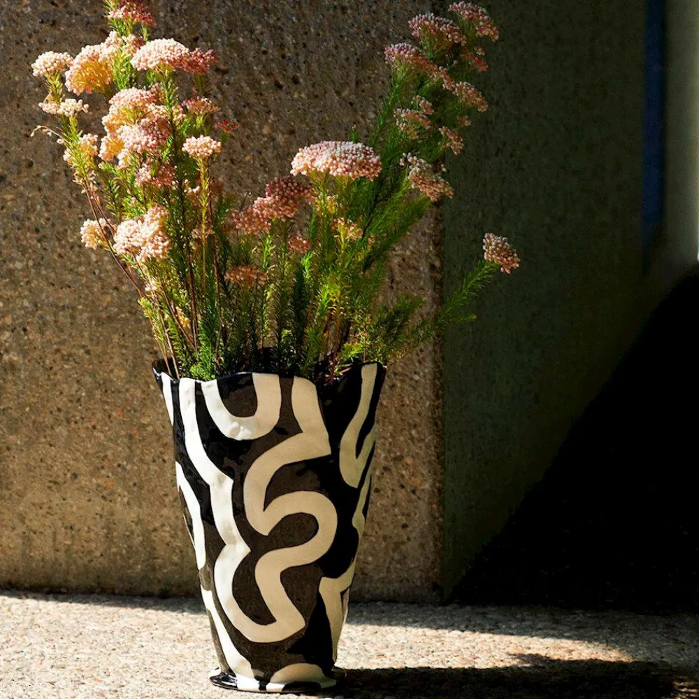 Hay Andet Boligtilbehør|Vaser>Jessica Hans Shadow Vase White/Black