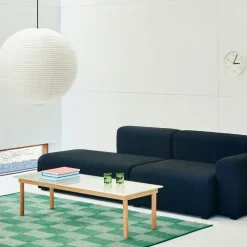 Hay Borde|Stue>Kofi Sofabord 140 x 50 Oak & Clear Reeded Glass