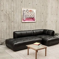 Hay Sofaer|Stue>Quilton Comb. 21. Sort Sense Læder