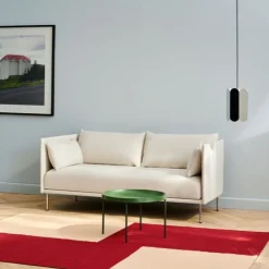 Hay Sofaer|Stue>Silhouette 2-Pers. Sofa Stål & Sort Sense Læder