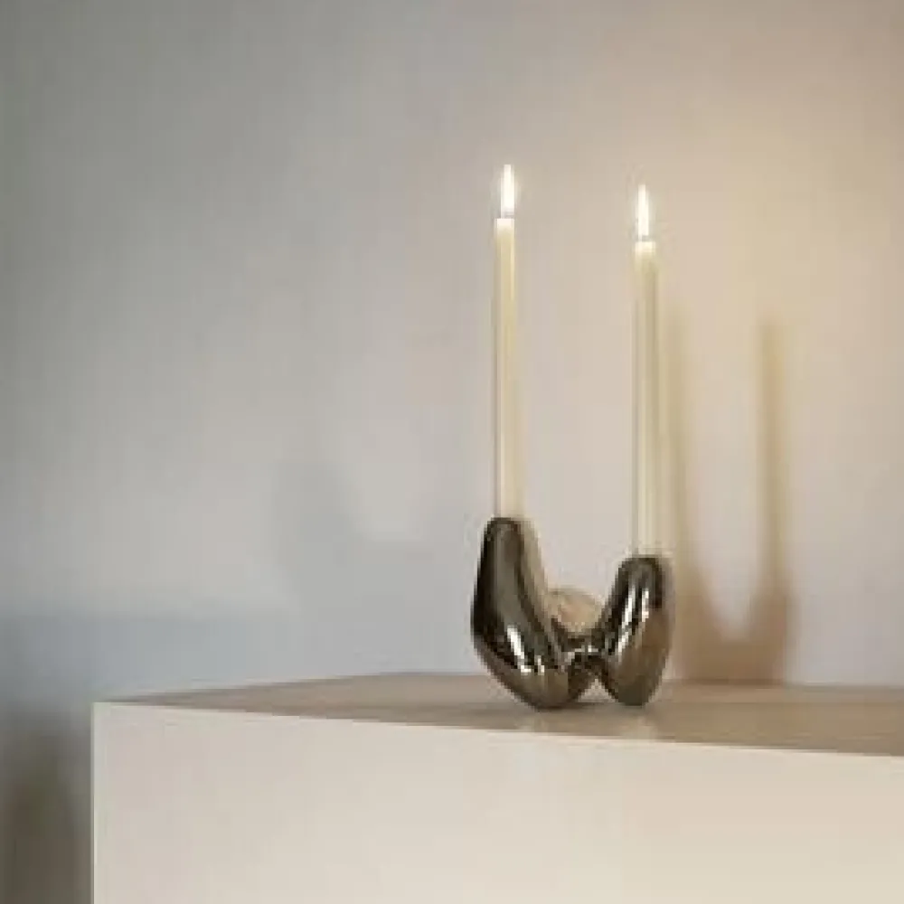 Hein Studio Andet Boligtilbehør|Lysestager>Unity Candleholder Silver