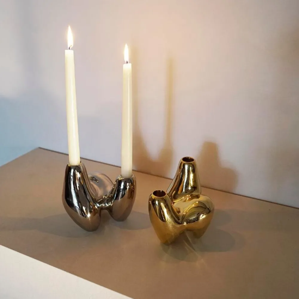 Hein Studio Andet Boligtilbehør|Lysestager>Unity Candleholder Silver
