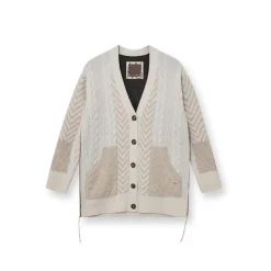 Dame HEYANNO Overdele>Grand Quilt Cardigan Ecru