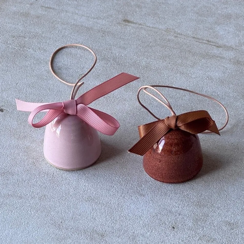 Julie Damhus Studio Juletræspynt|Julepynt>Juleklokke Pink