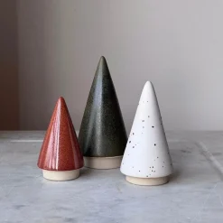 Julie Damhus Studio Julepynt|Juleborddækning>Juletræ Brændt (Lille, Mellem, Stor)