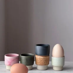 Julie Damhus Studio Keramik & Porcelæn>Oda Æggebæger Blå