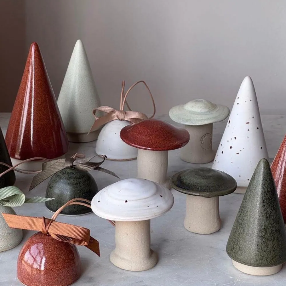 Julie Damhus Studio Julepynt|Juleborddækning>Svamp Grøn (Lille, Mellem, Stor)
