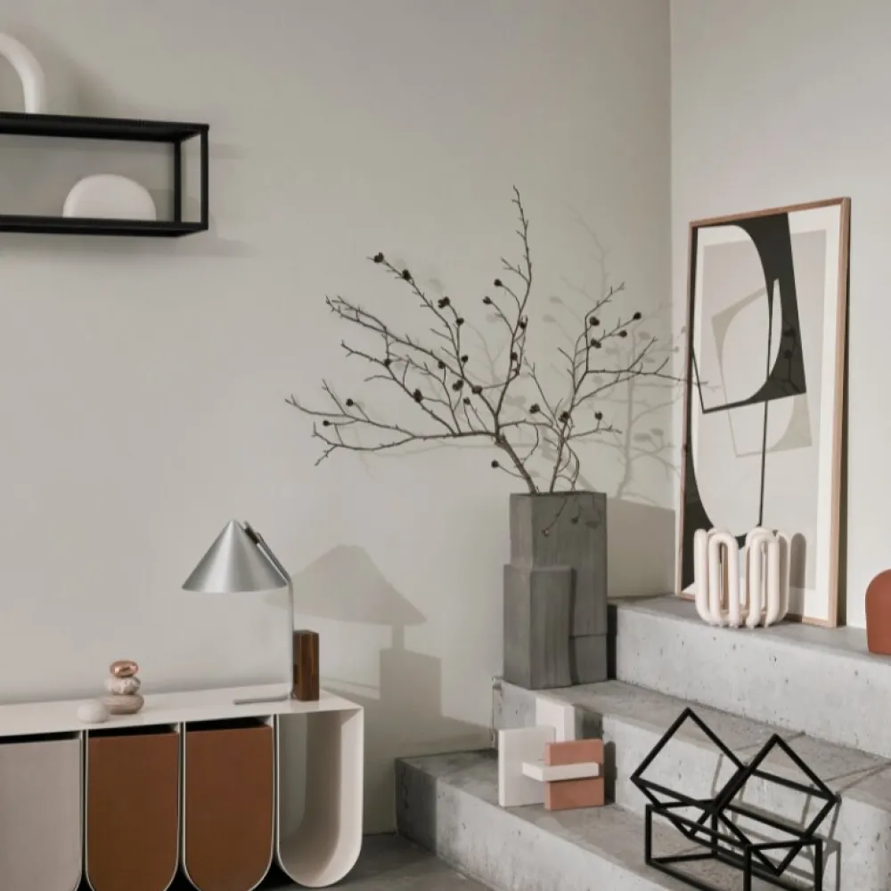 Kristina Dam Studio Entré>Grid Wall Shelf Black