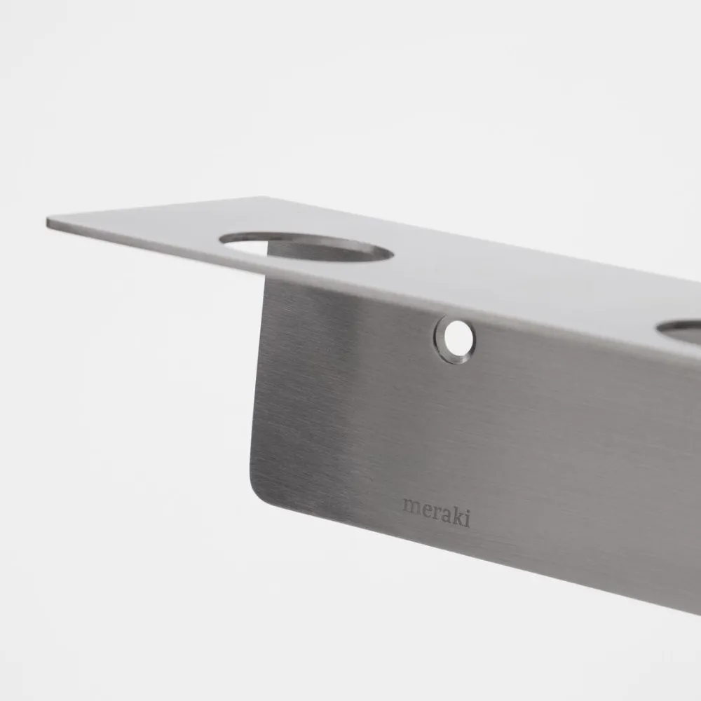 Meraki Badeværelse>Bottle Hanger With Hooks Brushed Silver
