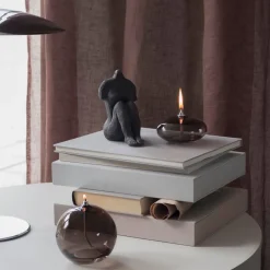 Mette Ditmer Andet Boligtilbehør|Lysestager>Aura Oil Lamp Smoke Grey Small