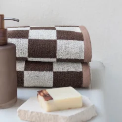 Mette Ditmer Badeværelse|Badtekstiler>Retro Bath Towel Chocolate