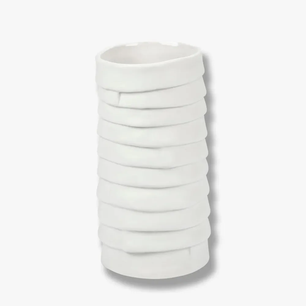 Mette Ditmer Andet Boligtilbehør|Vaser>Ribbon Vase Off-White Small