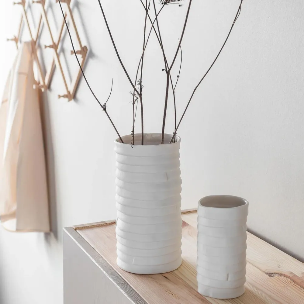 Mette Ditmer Andet Boligtilbehør|Vaser>Ribbon Vase Off-White Small