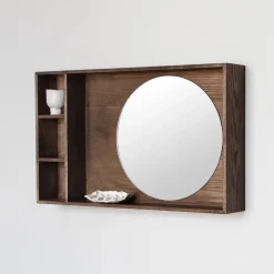Mette Ditmer Reoler & Skabe|Andet Boligtilbehør>Show-Me Mirror Shelf Oak/Dark Oiled Small